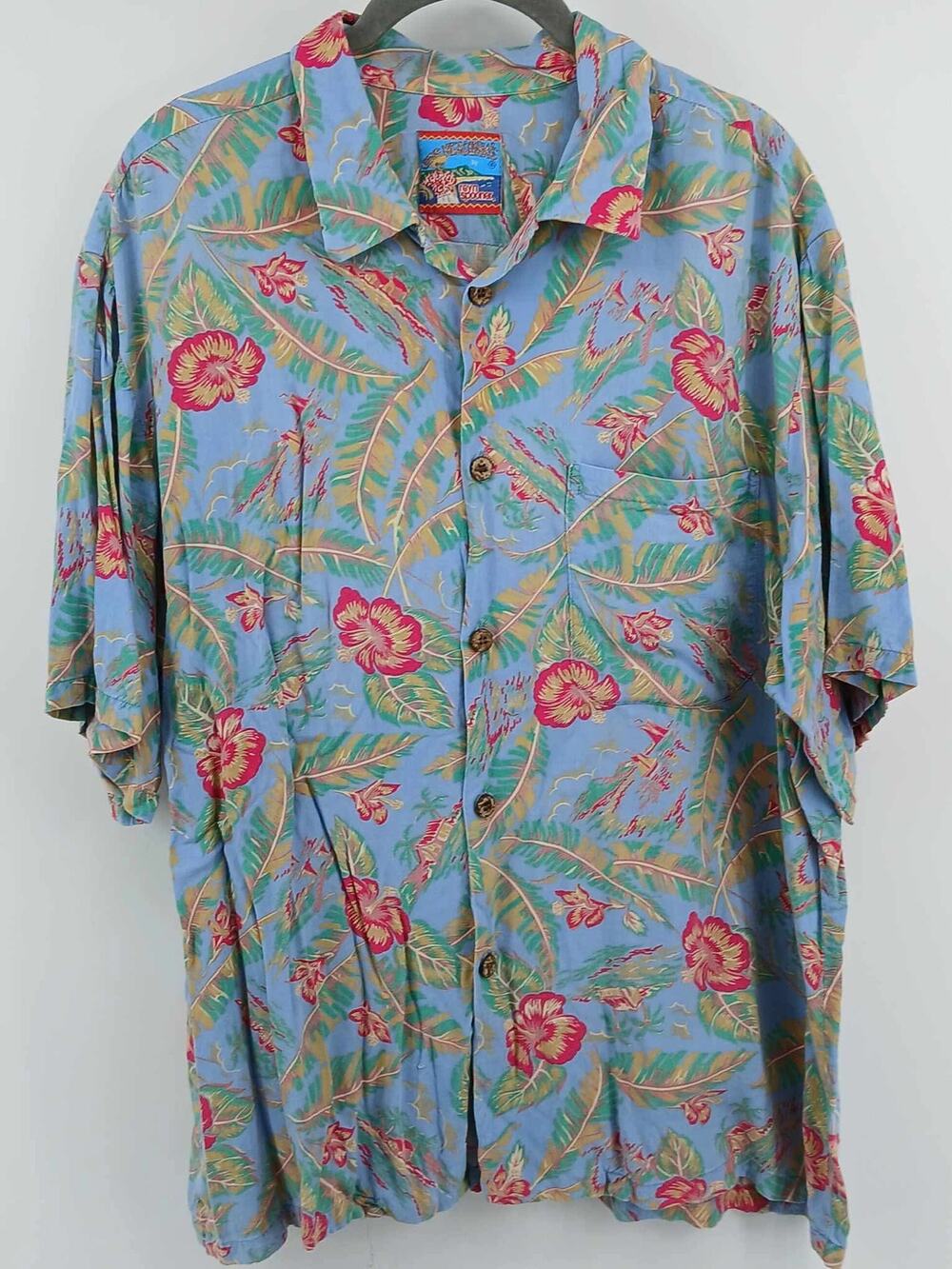 Vintage Joe Kealoha's, tropical  Hawiian shirt preppy vacation (M/L)